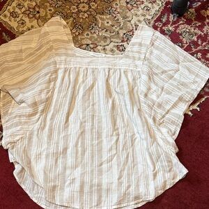 beachlunchlounge Beige Striped Blouse